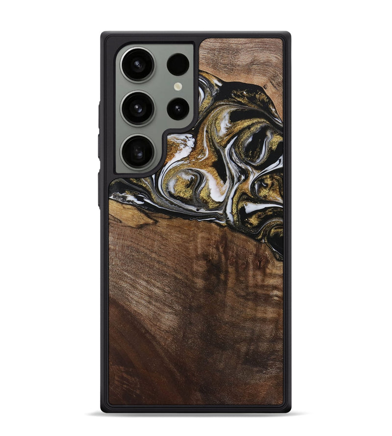 Galaxy S24 Ultra Wood Phone Case - Carmela (Black & White, 729561)