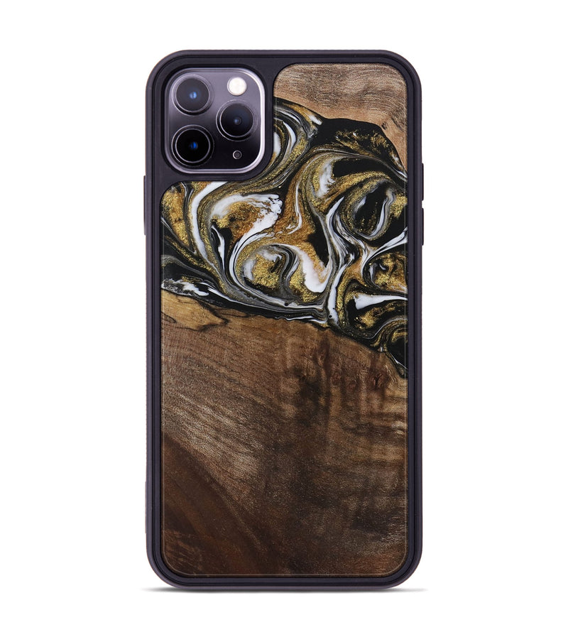 iPhone 11 Pro Max Wood Phone Case - Carmela (Black & White, 729561)