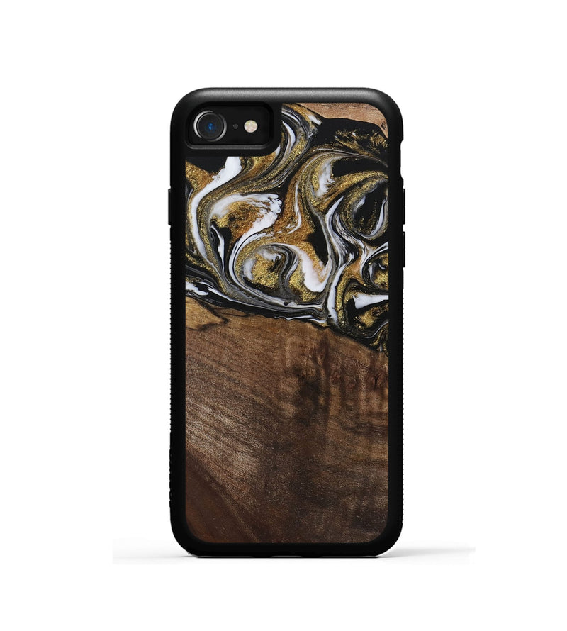 iPhone SE Wood Phone Case - Carmela (Black & White, 729561)