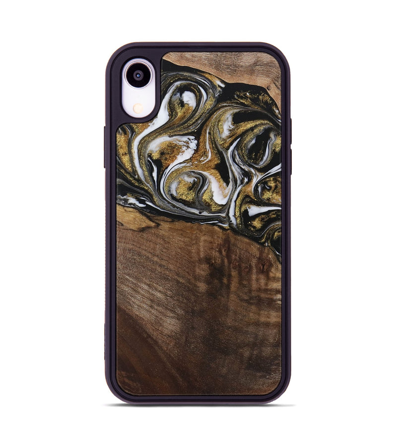 iPhone Xr Wood Phone Case - Carmela (Black & White, 729561)