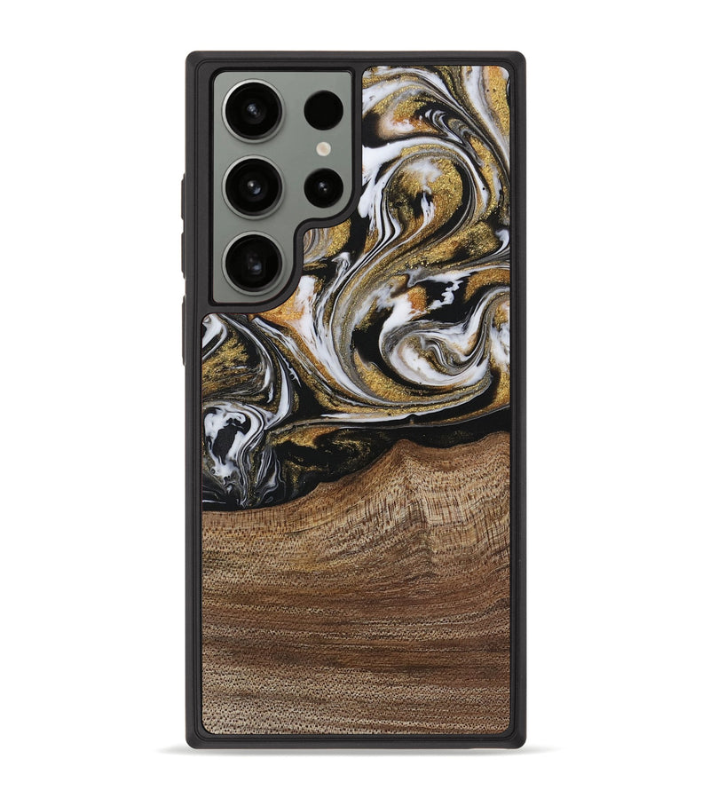 Galaxy S23 Ultra Wood Phone Case - Valeda (Black & White, 729564)