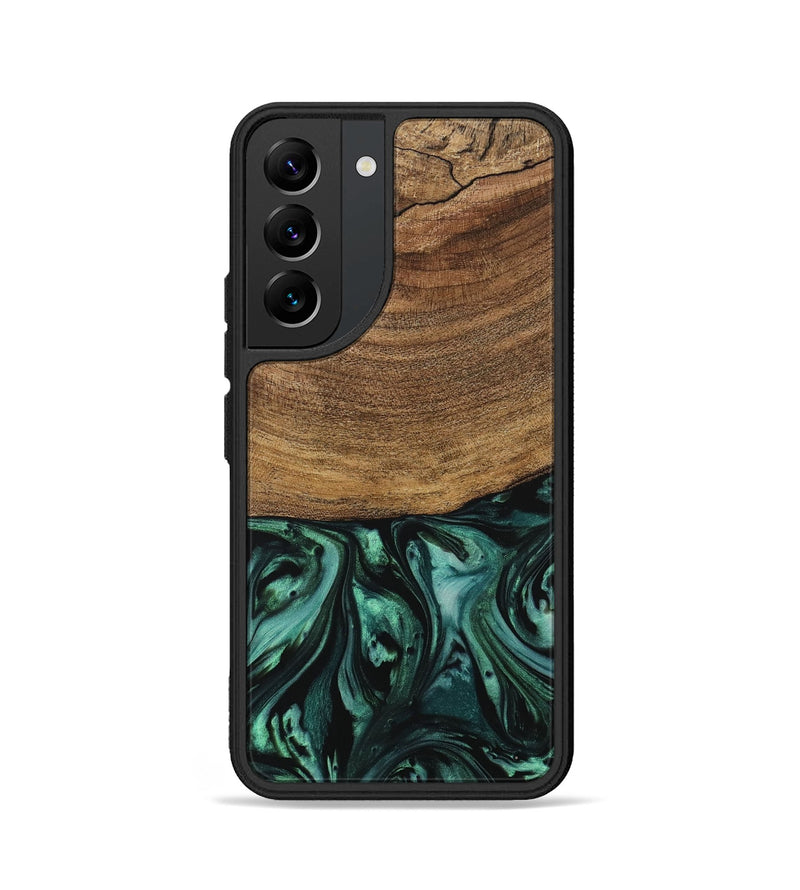 Galaxy S22 Wood Phone Case - Derin (Green, 729571)