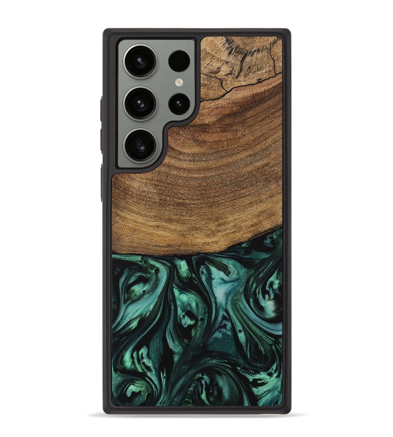 Galaxy S23 Ultra Wood Phone Case - Derin (Green, 729571)