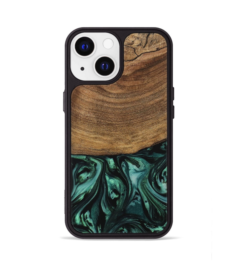 iPhone 13 Wood Phone Case - Derin (Green, 729571)