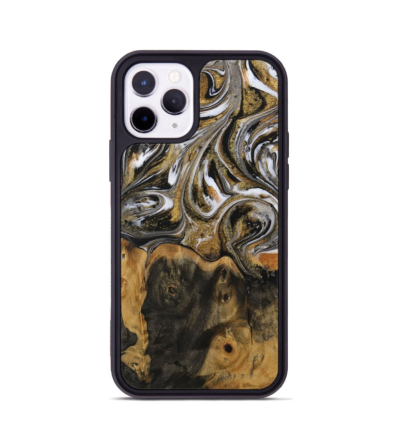 iPhone 11 Pro Wood Phone Case - Delmus (Black & White, 729574)