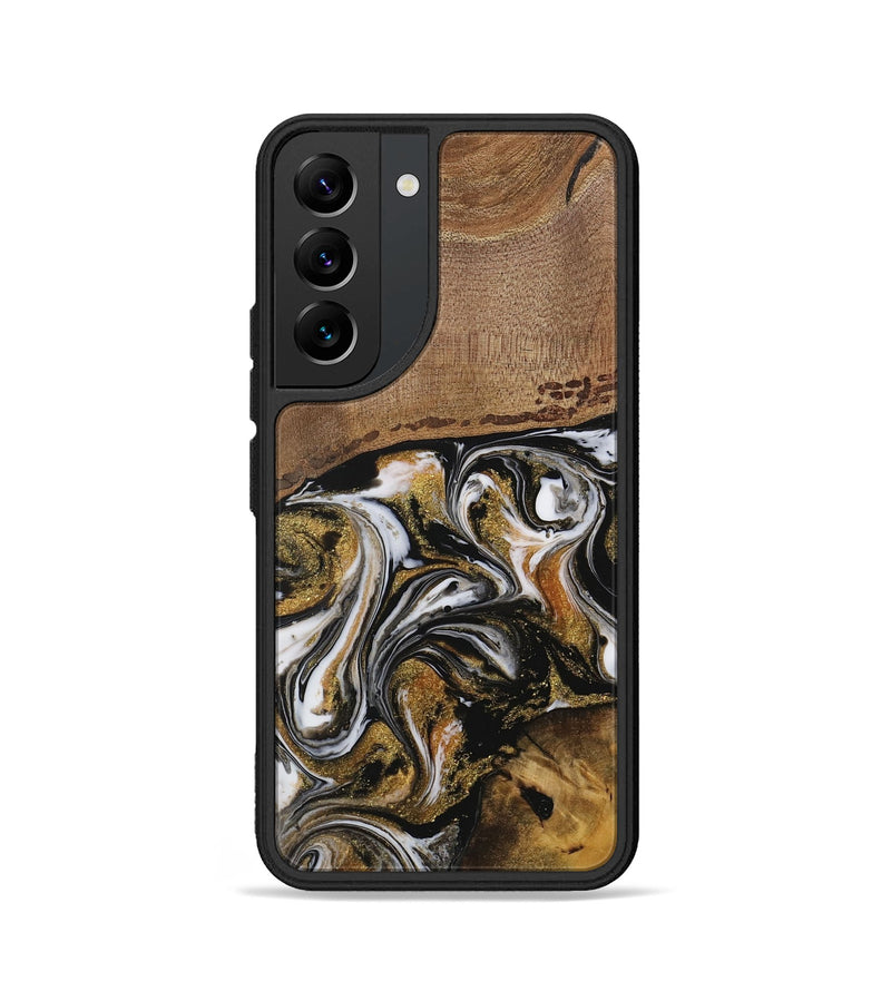 Galaxy S22 Wood Phone Case - Dierdre (Black & White, 729575)