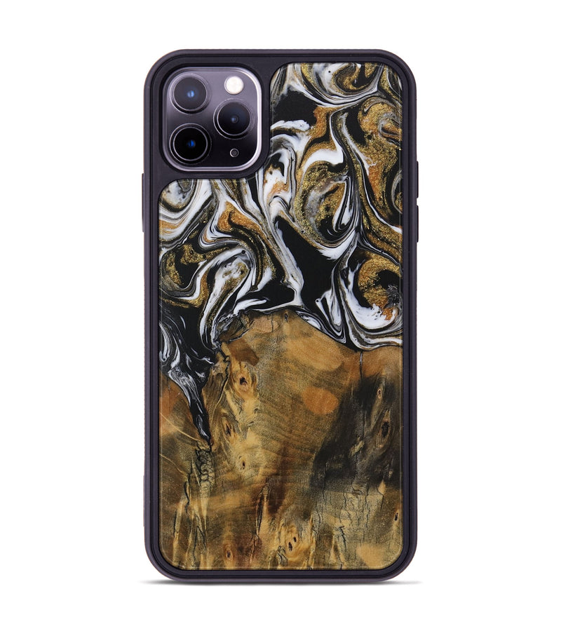 iPhone 11 Pro Max Wood Phone Case - Messa (Black & White, 729577)