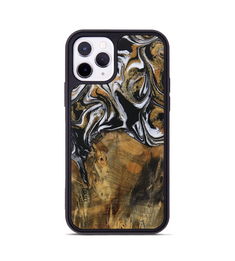 iPhone 11 Pro Wood Phone Case - Messa (Black & White, 729577)