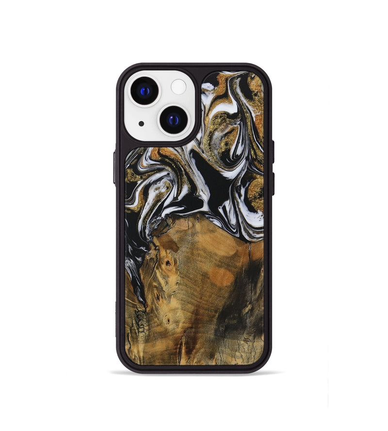 iPhone 13 mini Wood Phone Case - Messa (Black & White, 729577)