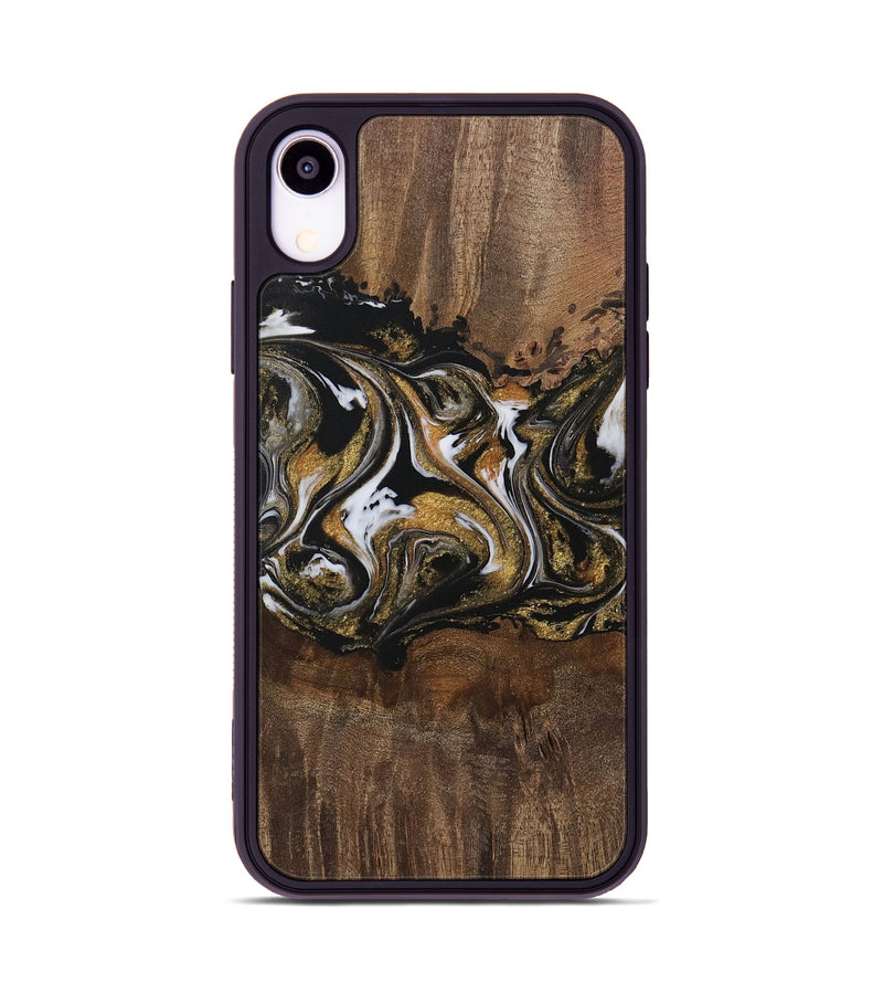 iPhone Xr Wood Phone Case - Deontae (Black & White, 729585)