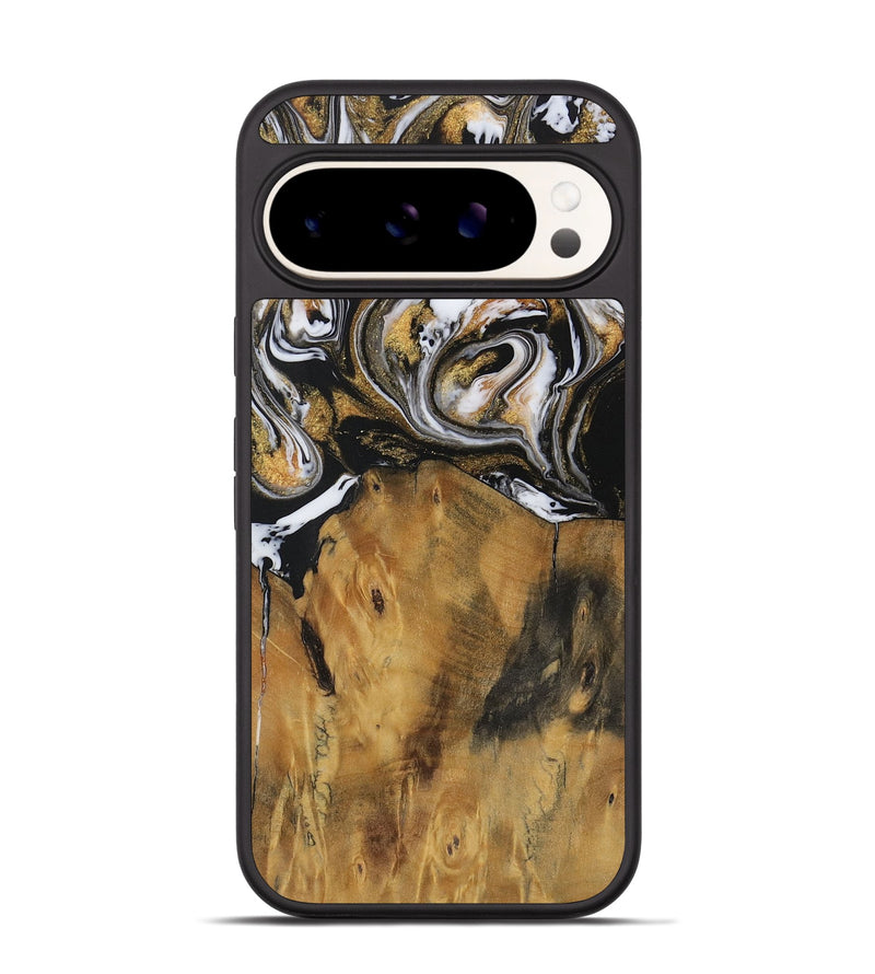 Pixel 9 Pro Wood Phone Case - Dellie (Black & White, 729586)