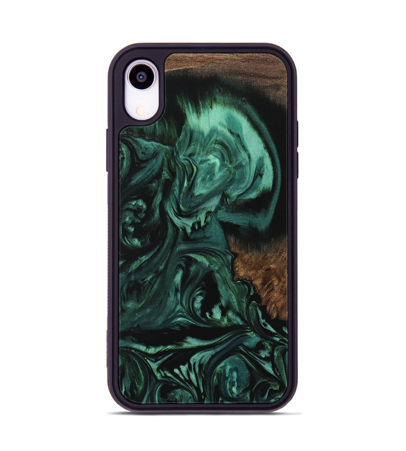 iPhone Xr Wood Phone Case - Ephriam (Green, 729588)