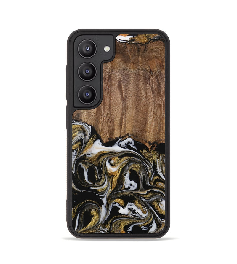 Galaxy S23 Wood Phone Case - Leodora (Black & White, 729590)