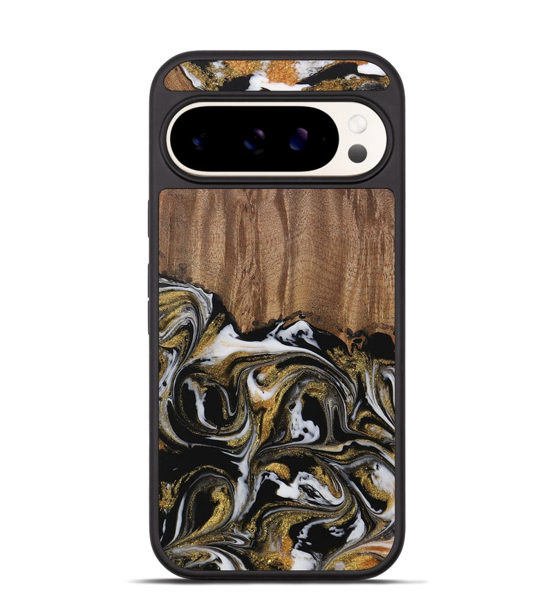 Pixel 9 Wood Phone Case - Leodora (Black & White, 729590)