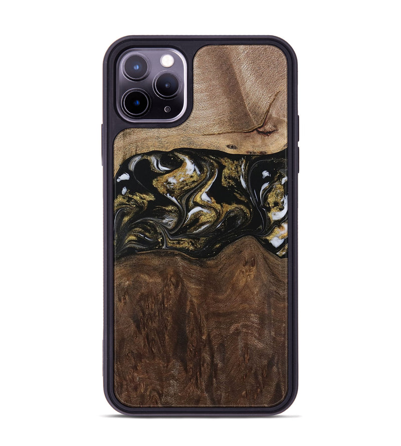 iPhone 11 Pro Max Wood Phone Case - MaryLou (Black & White, 729592)