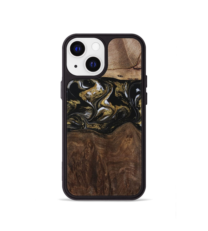 iPhone 13 mini Wood Phone Case - MaryLou (Black & White, 729592)