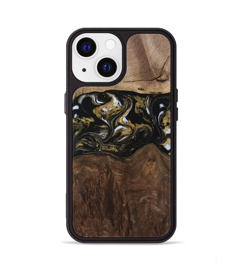 iPhone 13 Wood Phone Case - MaryLou (Black & White, 729592)