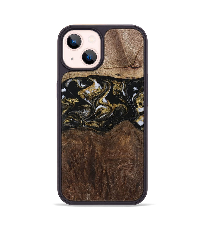 iPhone 14 Wood Phone Case - MaryLou (Black & White, 729592)