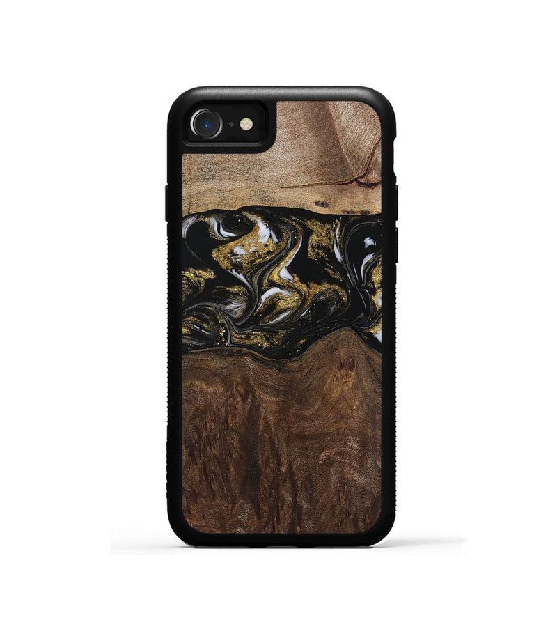 iPhone SE Wood Phone Case - MaryLou (Black & White, 729592)