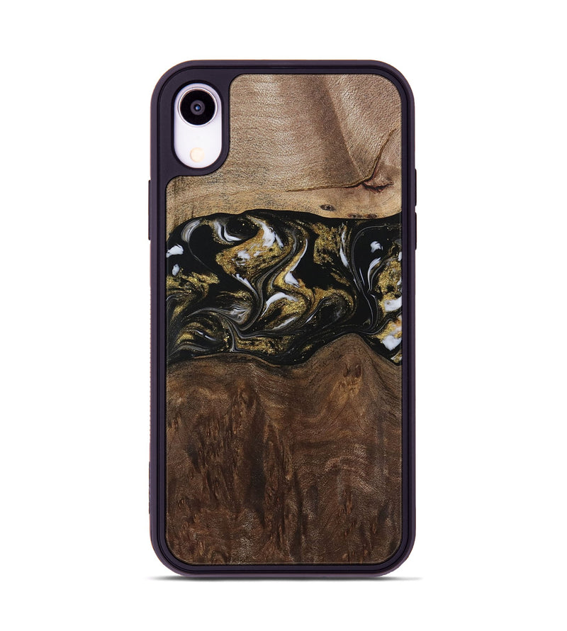 iPhone Xr Wood Phone Case - MaryLou (Black & White, 729592)