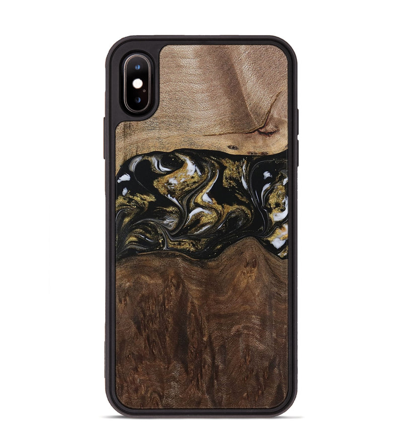 iPhone Xs Max Wood Phone Case - MaryLou (Black & White, 729592)