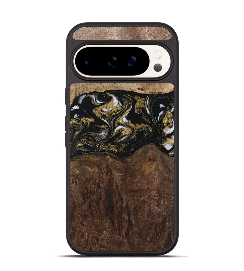 Pixel 9 Wood Phone Case - MaryLou (Black & White, 729592)