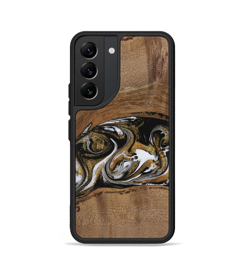 Galaxy S22 Wood Phone Case - Ahmed (Black & White, 729595)