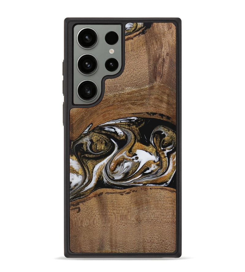 Galaxy S23 Ultra Wood Phone Case - Ahmed (Black & White, 729595)