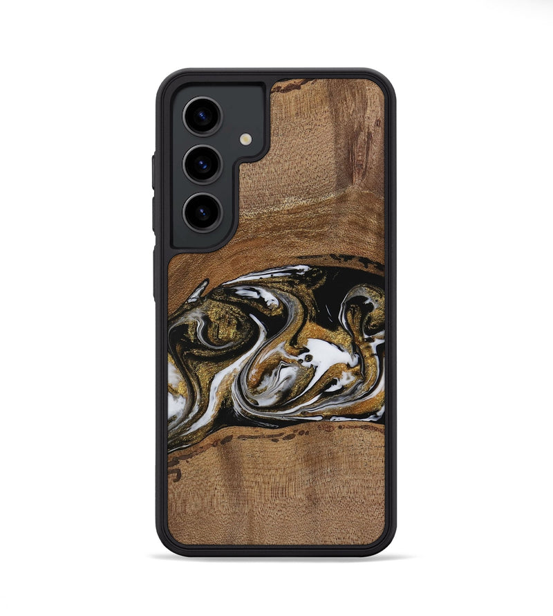 Galaxy S24 Wood Phone Case - Ahmed (Black & White, 729595)