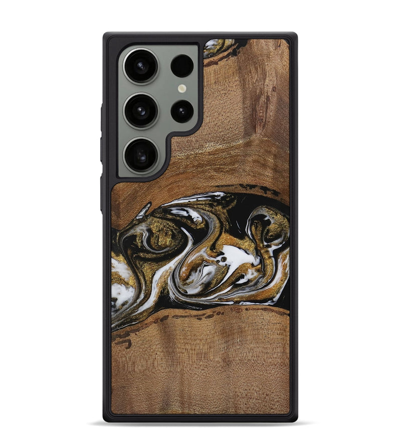 Galaxy S24 Ultra Wood Phone Case - Ahmed (Black & White, 729595)