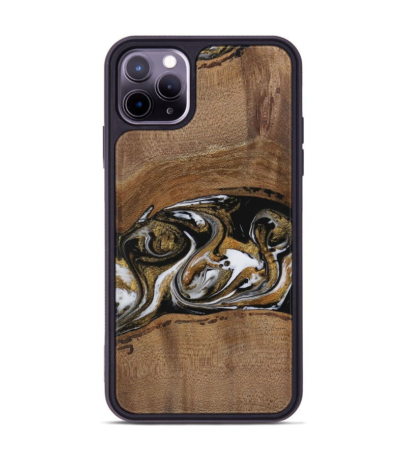 iPhone 11 Pro Max Wood Phone Case - Ahmed (Black & White, 729595)