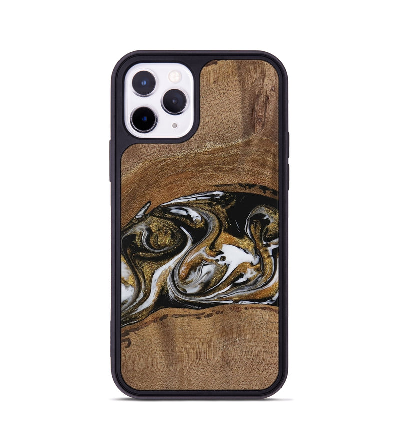 iPhone 11 Pro Wood Phone Case - Ahmed (Black & White, 729595)