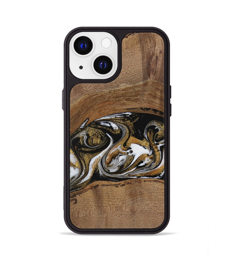 iPhone 13 Wood Phone Case - Ahmed (Black & White, 729595)