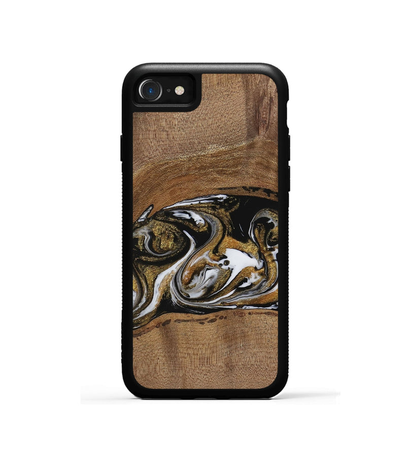 iPhone SE Wood Phone Case - Ahmed (Black & White, 729595)