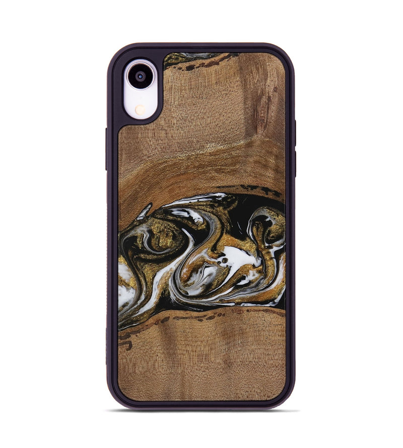 iPhone Xr Wood Phone Case - Ahmed (Black & White, 729595)