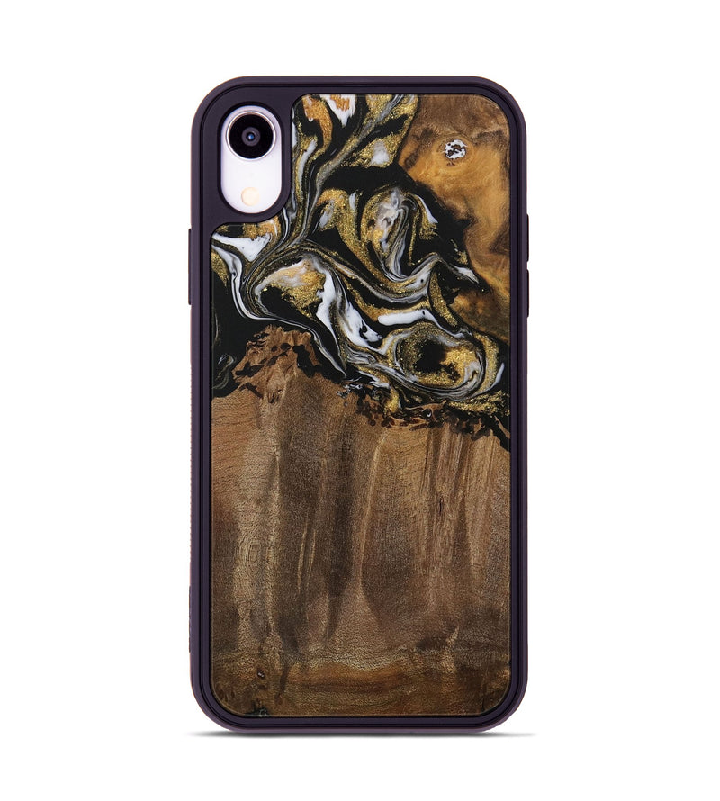 iPhone Xr Wood Phone Case - Pietra (Black & White, 729598)