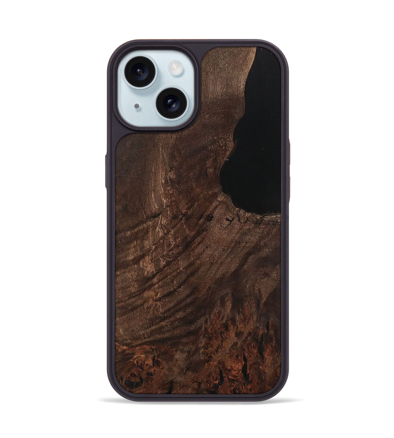 iPhone 15 Wood Phone Case - Laverna (Wood Burl, 729609)