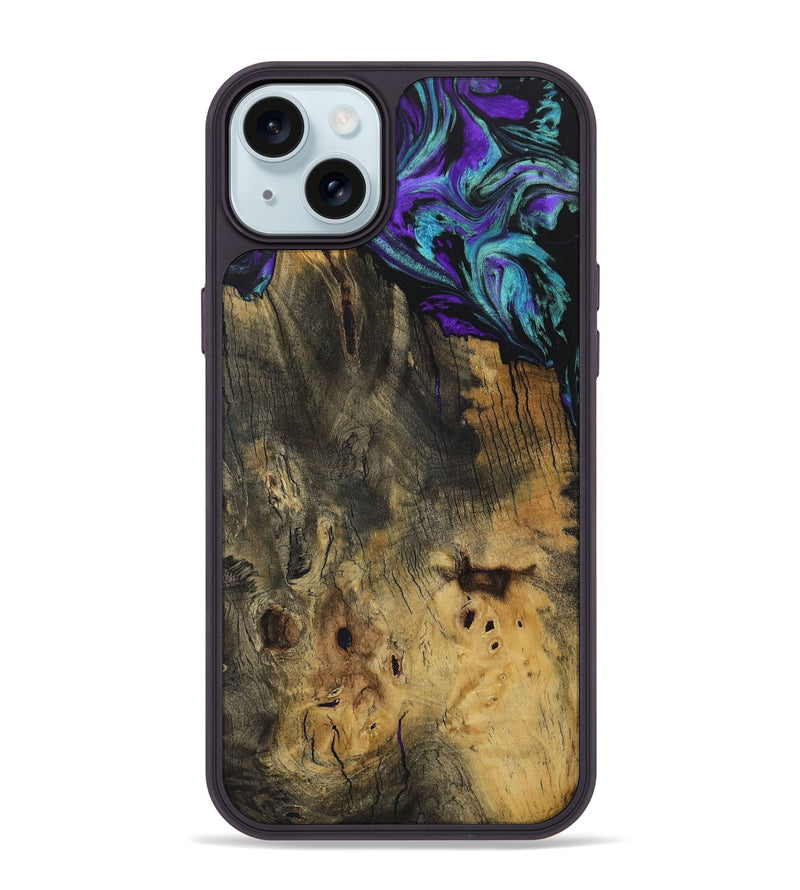 iPhone 15 Plus Wood Phone Case - Aeriell (Purple, 729612)