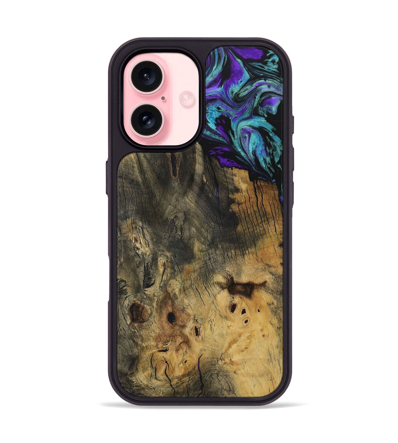 iPhone 16 Wood Phone Case - Aeriell (Purple, 729612)