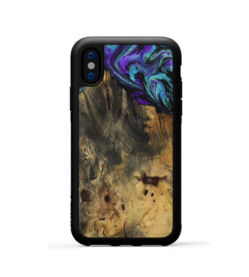 iPhone Xs Wood Phone Case - Aeriell (Purple, 729612)