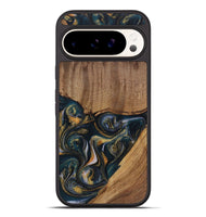 Pixel 9 Pro XL Wood Phone Case - Sisely (Teal & Gold, 729613)