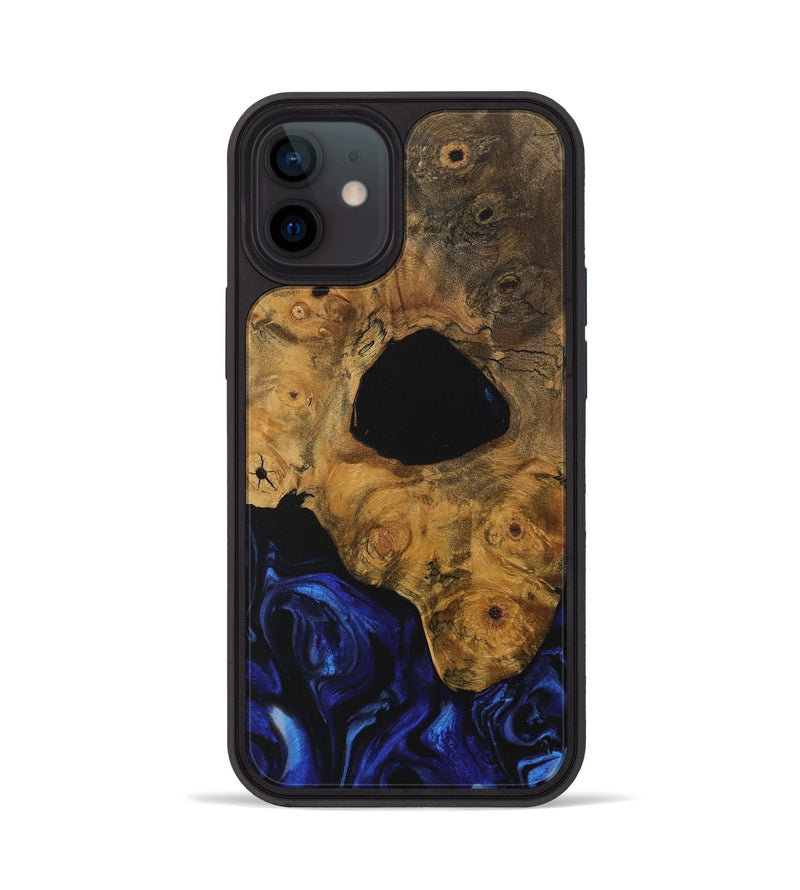 iPhone 12 Wood Phone Case - Kami (Blue, 729621)