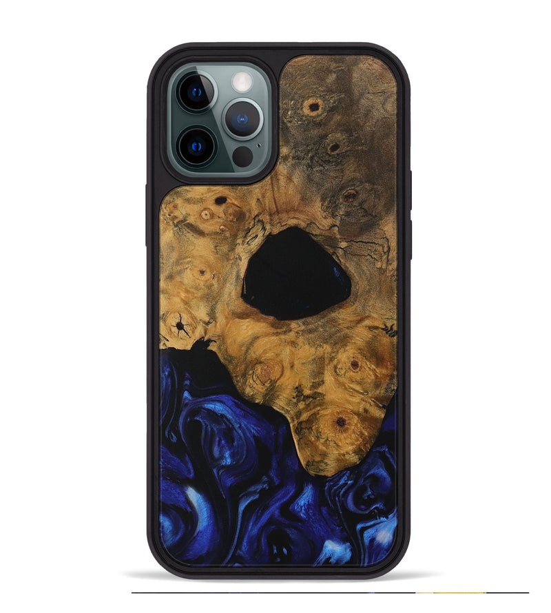 iPhone 12 Pro Max Wood Phone Case - Kami (Blue, 729621)