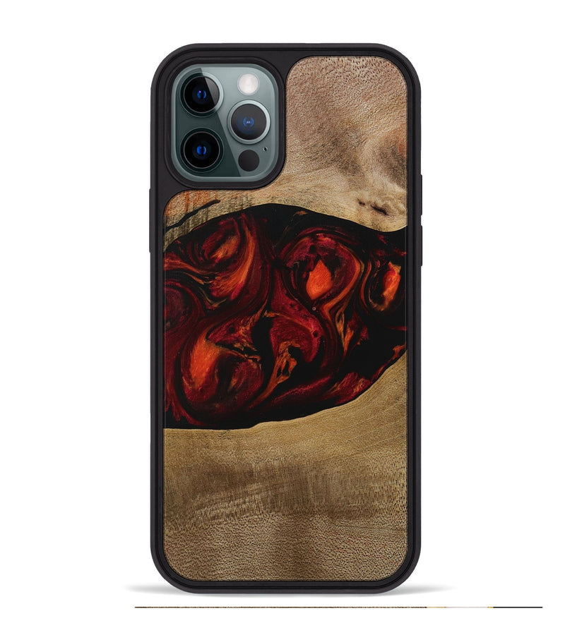 iPhone 12 Pro Max Wood Phone Case - Libbie (Red, 729630)