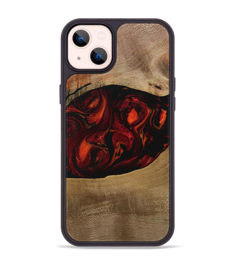 iPhone 14 Plus Wood Phone Case - Libbie (Red, 729630)