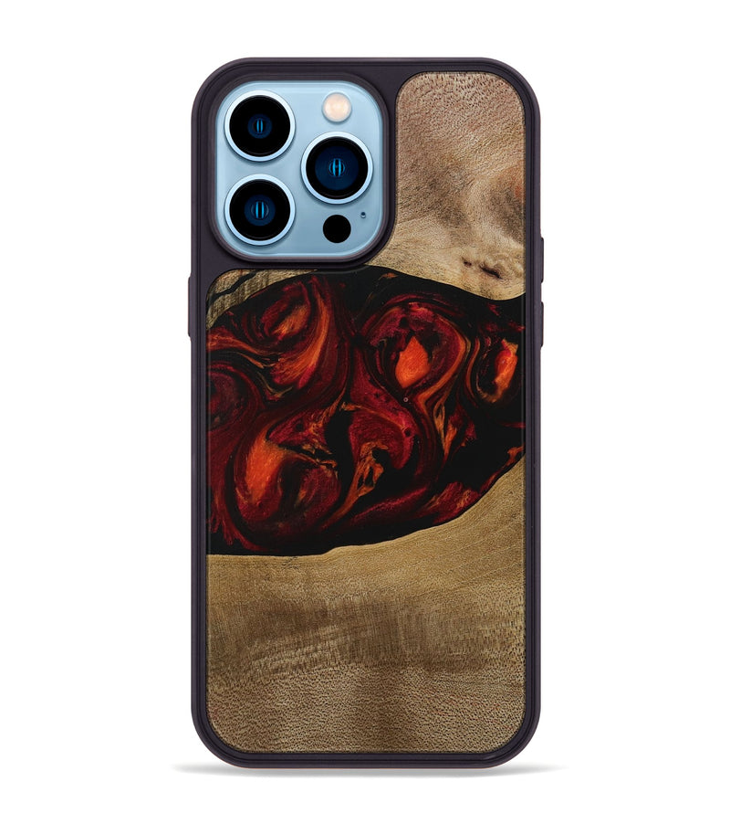 iPhone 14 Pro Max Wood Phone Case - Libbie (Red, 729630)