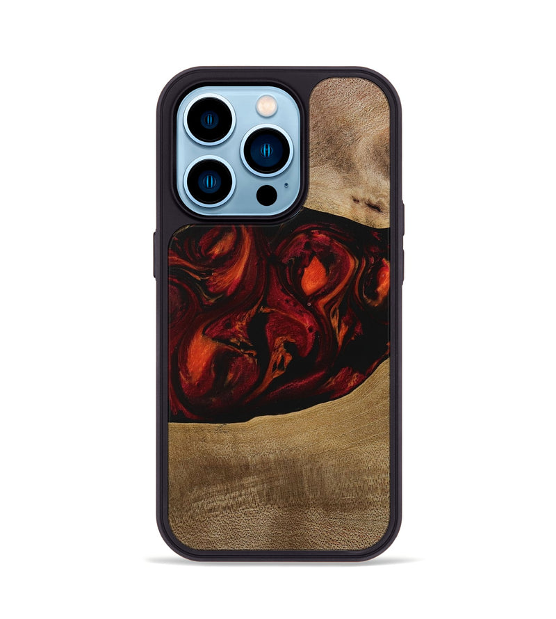 iPhone 14 Pro Wood Phone Case - Libbie (Red, 729630)