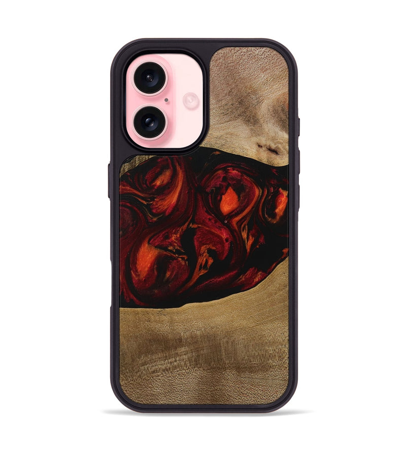 iPhone 16 Wood Phone Case - Libbie (Red, 729630)