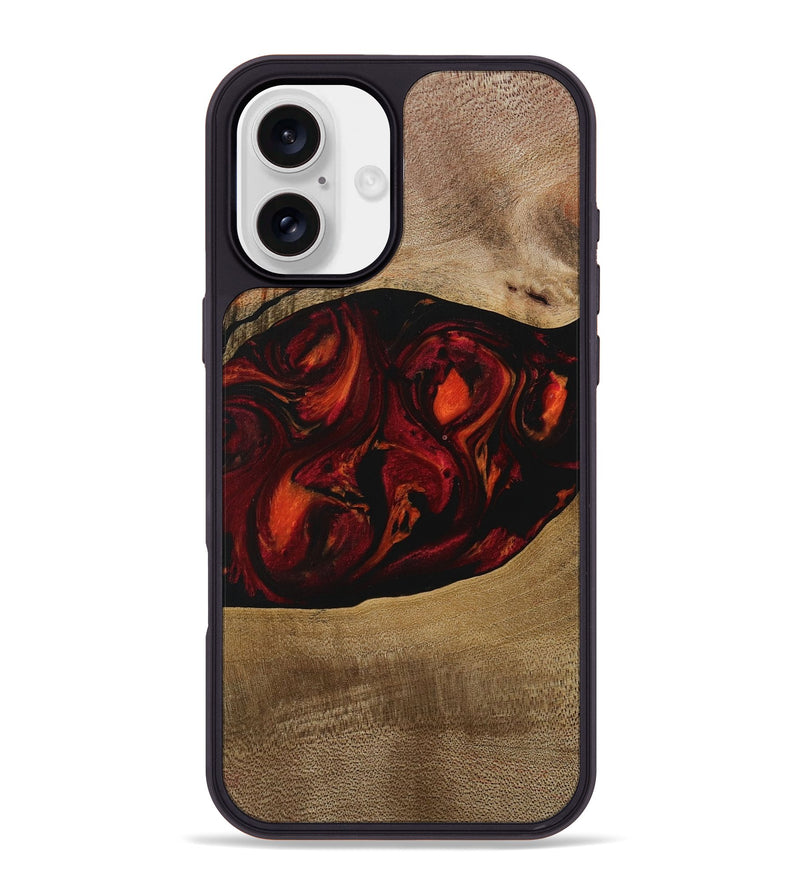 iPhone 16 Plus Wood Phone Case - Libbie (Red, 729630)