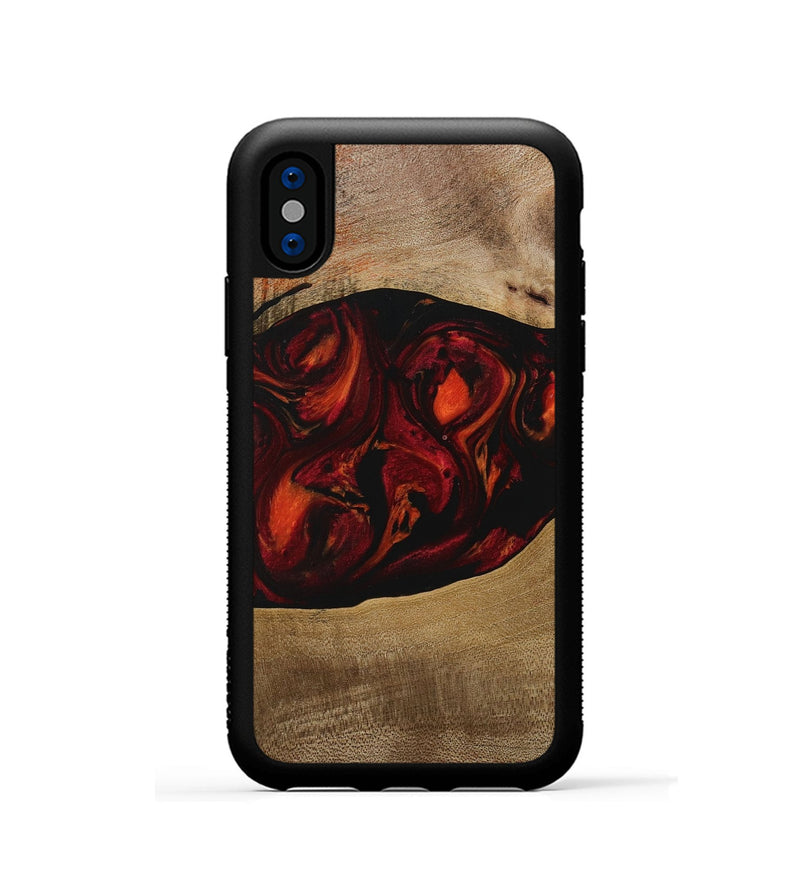 iPhone Xs Wood Phone Case - Libbie (Red, 729630)